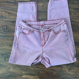 Ruff Hewn womens factory faded red jeans. Size 18W